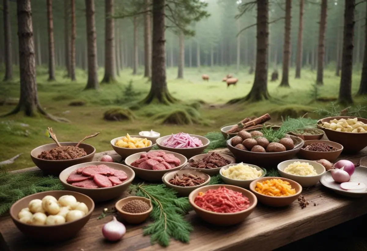 Älgfärsbiffar illustration