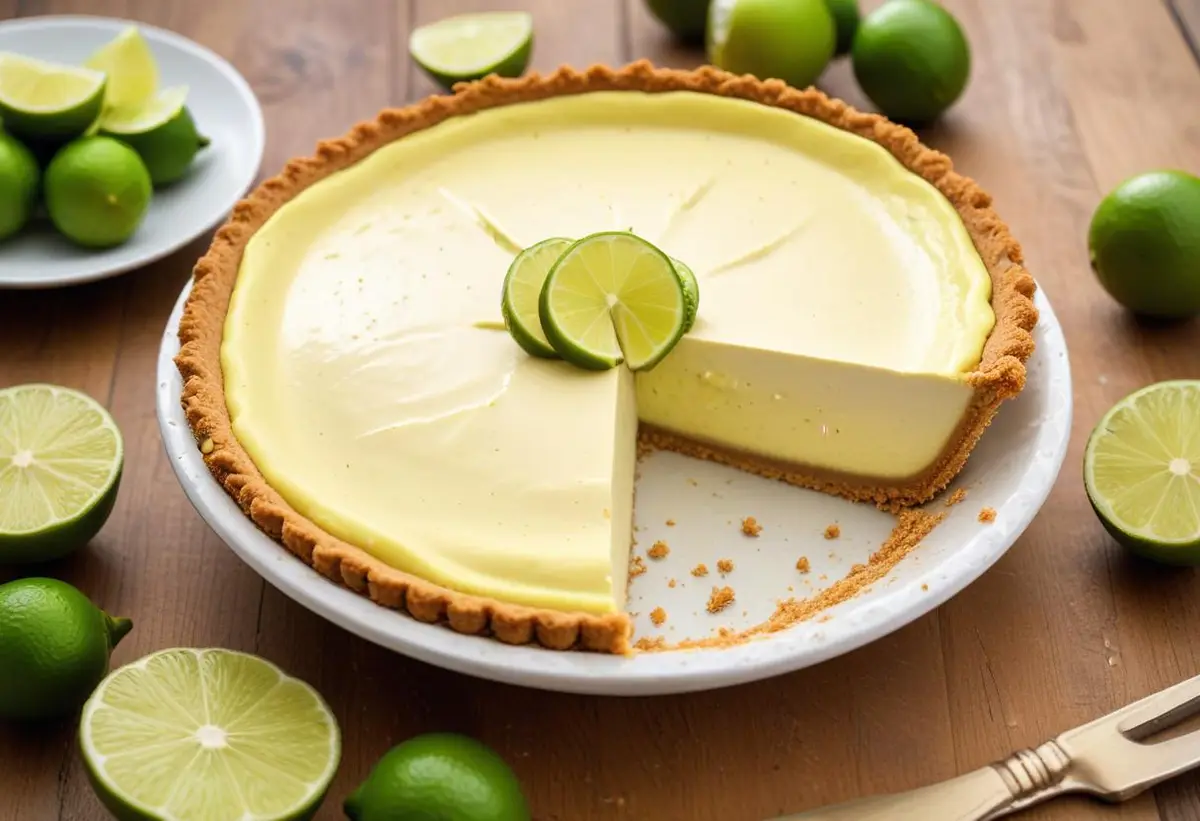 Key lime pie recept illustration